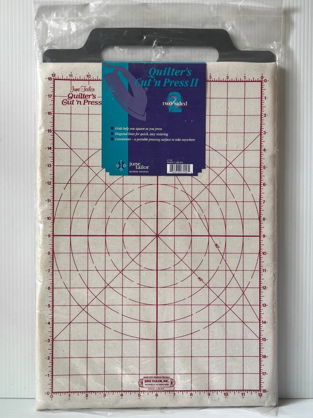 New June Tailor Quilter's Cut'n Press II 2 Sided Cutting Pressing Board 12x18